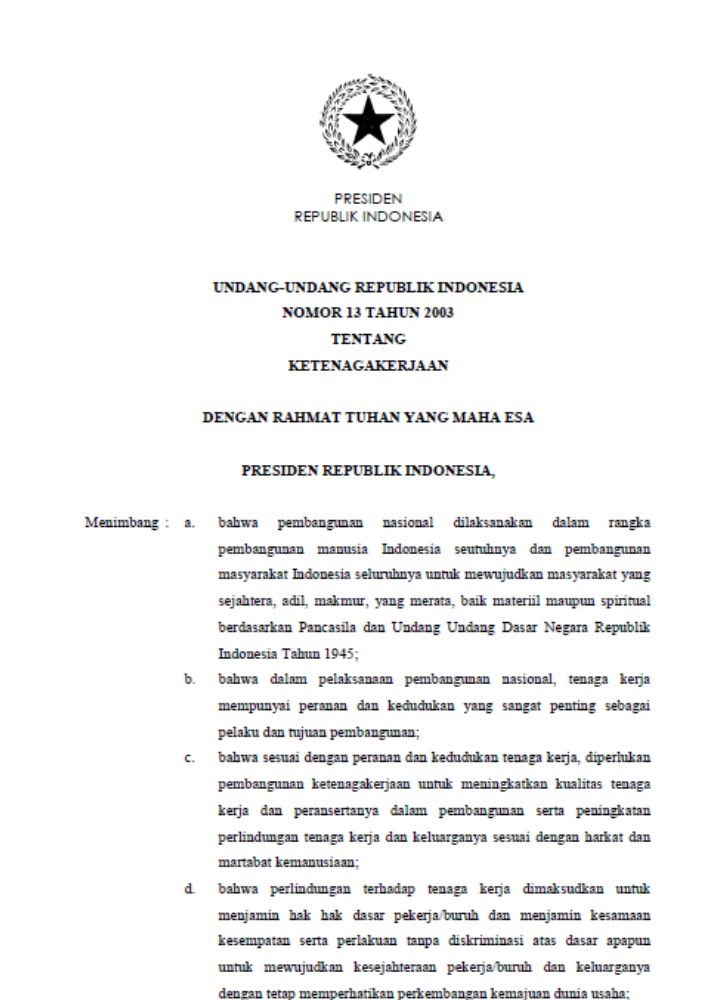UU Nomor 13 Tahun 2003 4